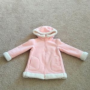 Fleece hooded coat